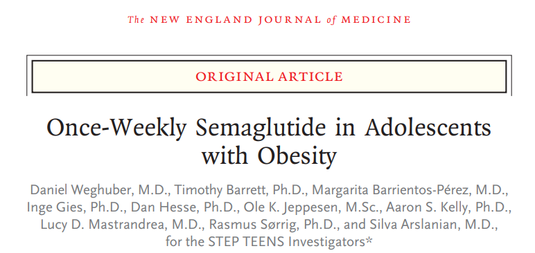 Semaglutide once a week for the treatment of adolescent obesity Phase ...