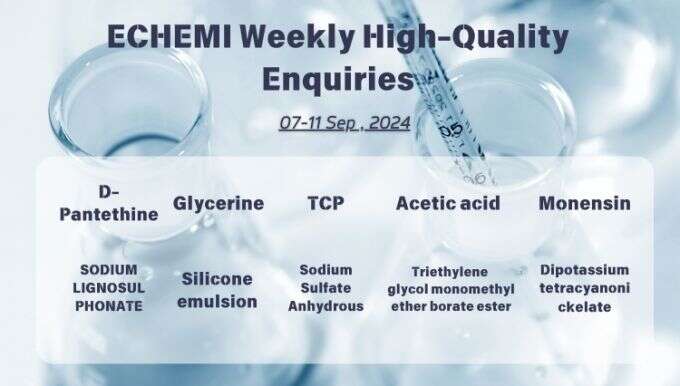 ECHEMI High Quality Inquiries (7-11 Sep)