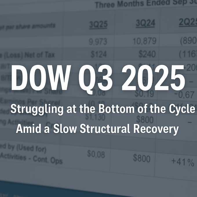 Dow Q3 2025: Struggling at the Bottom of the Cycle Amid a Slow Structural Recovery Dow Q3 2025: Struggling at the Bottom of the Cycle Amid a Slow Structural Recovery