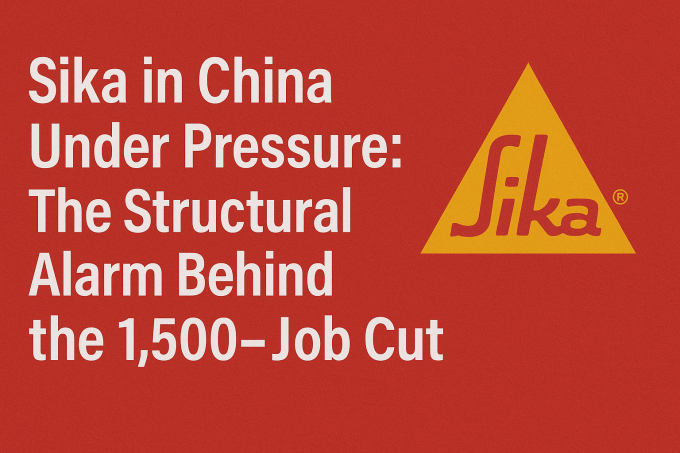 Sika in China Under Pressure: The Structural Alarm Behind the 1,500-Job Cut Sika in China Under Pressure: The Structural Alarm Behind the 1,500-Job Cut