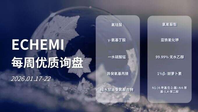 ECHEMI优质询盘更新：2026.1.17 - 1.22